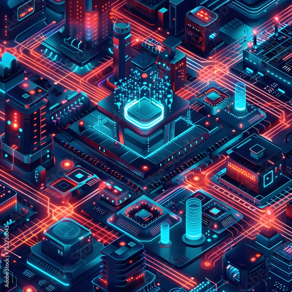 Fototapeta electronic circuit board