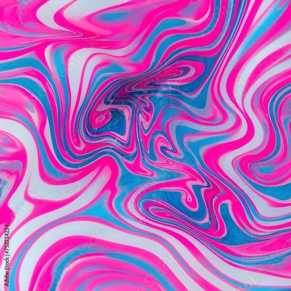 Obraz Pink and blue fluid patterned background