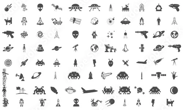 Fototapeta Space icon collection