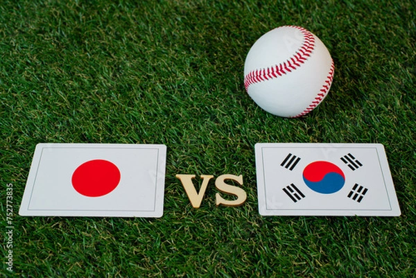 Fototapeta 野球　日本対韓国