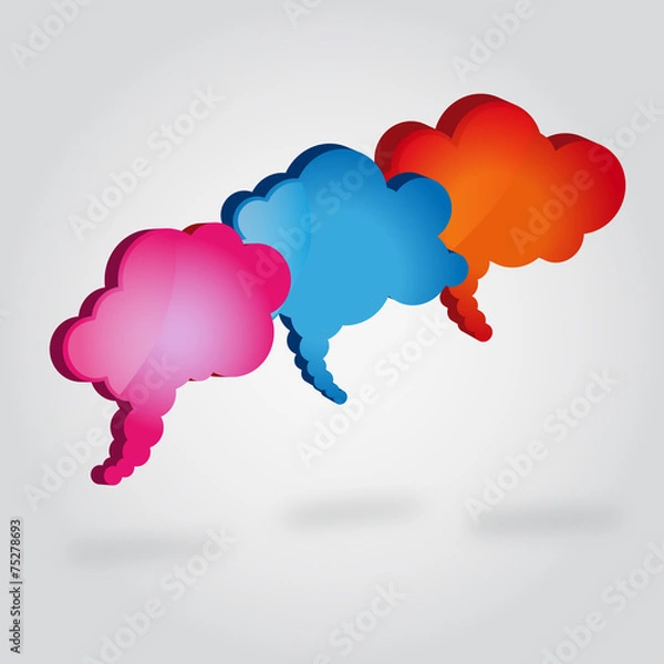 Obraz Three bubble clouds