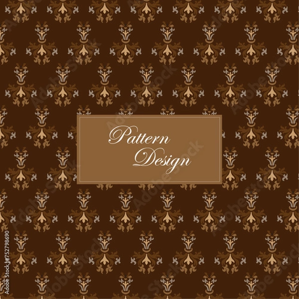 Fototapeta royal pattern with snowflakes, snow pattern, vector wallpaper, decoration pattern, vintage pattern, 