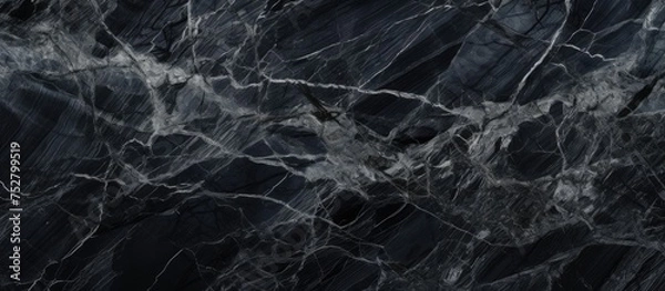 Obraz Luxurious Black Marble Texture Background for Elegant Design Projects