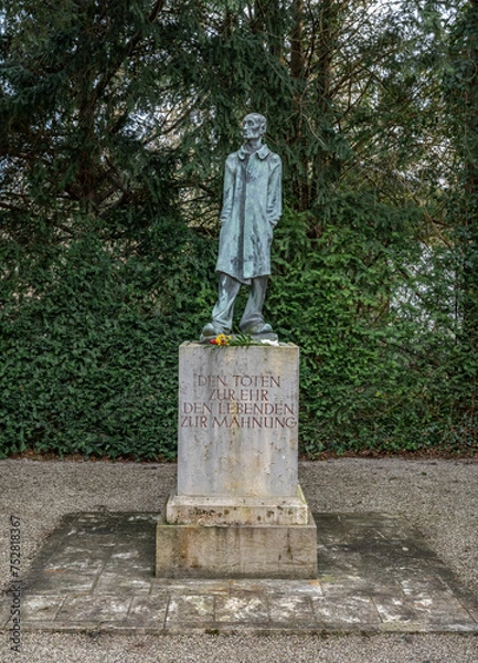 Fototapeta Germany Dachau Concentration Camp Memorial Site. Monument to victims burned in crematorium