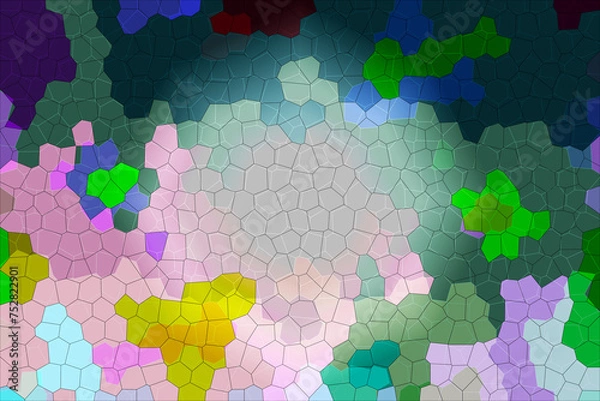 Obraz ABSTRACT BACKGROUND PATTERN DIMENSION TRENDY COLORFUL GEOMETRY DISTORTED EFFECT GRAPHIC TEXTURE. PERSPECTIVE SCIENCE ILLUSTRATION PRESENTATION DESIGN.