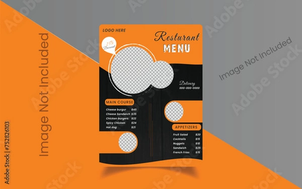 Obraz Resturant menu design and Tamplate