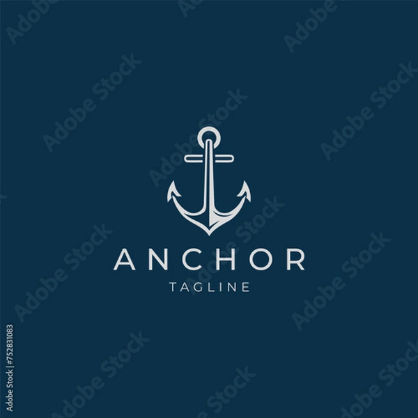 Obraz Anchor logo design icon vector