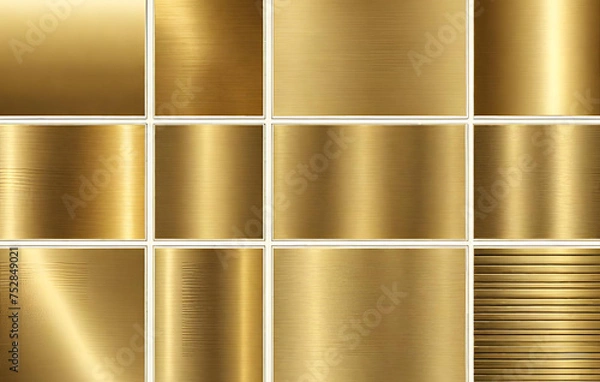 Fototapeta Gold texture vector set
