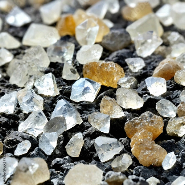 Obraz Rohdiamanten im Kies