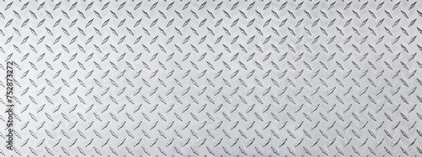 Obraz texture stainless steel with diamond pattern. light metal floor or wall background