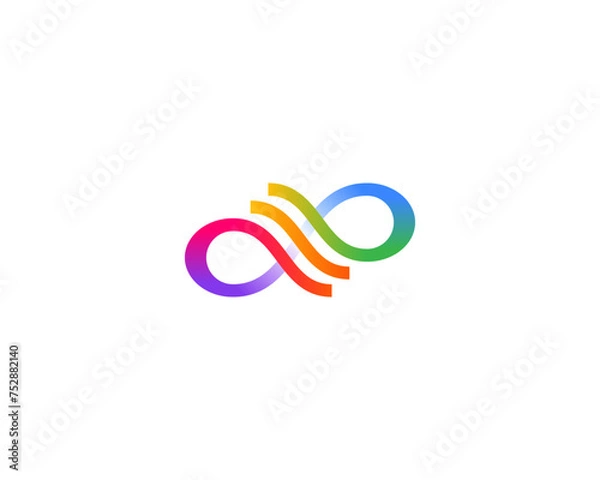 Obraz Abstract creative colorful infinity logo