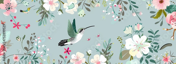 Fototapeta birds on a branch .