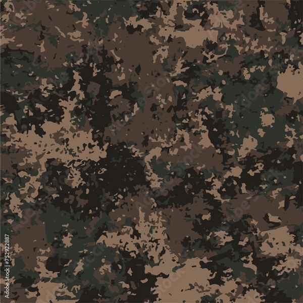 Fototapeta Camouflage, military style, vector pattern, abstract, army, hunting, camouflage pattern, print, paper, cover, textile print,