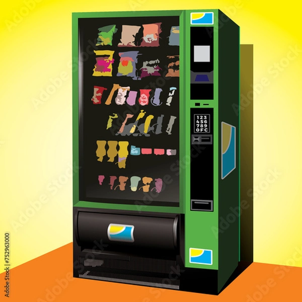 Fototapeta machine in a supermarket