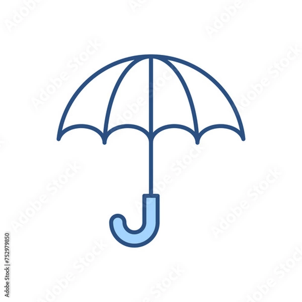 Fototapeta Umbrella related vector icon. Isolated on white background. Vector illustration