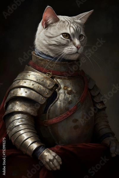Obraz Noble Cat In Armor 