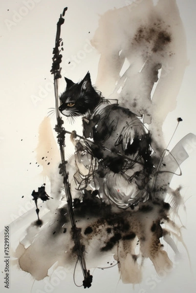 Obraz Ninja Cat Posing