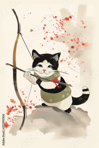 Obraz Kitty Shooting A Bow