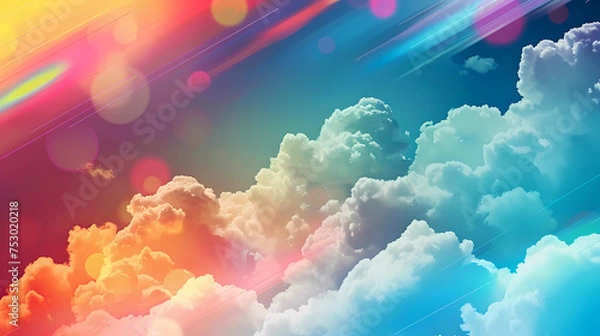 Obraz rainbow and clouds