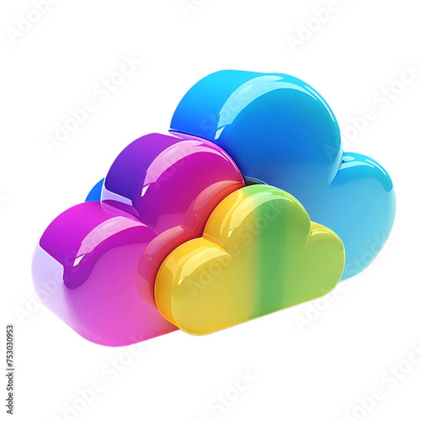 Fototapeta Cloud shaped balloons