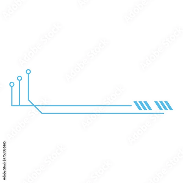 Fototapeta Cyber futuristic line header footer