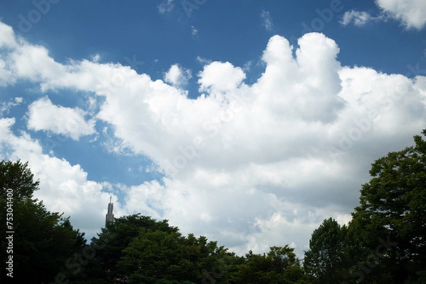 Obraz blue sky with clouds