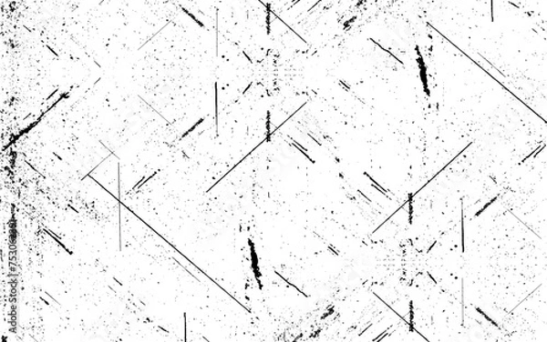 Fototapeta Rough black and white texture vector. Distressed overlay texture. Grunge background. Abstract textured effect. Vector Illustration.