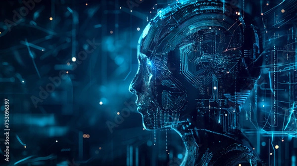 Obraz fractal realms Artificial intelligence ai robot