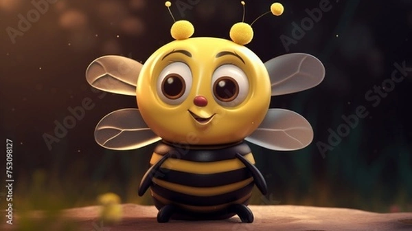 Fototapeta 3D cartoon bee