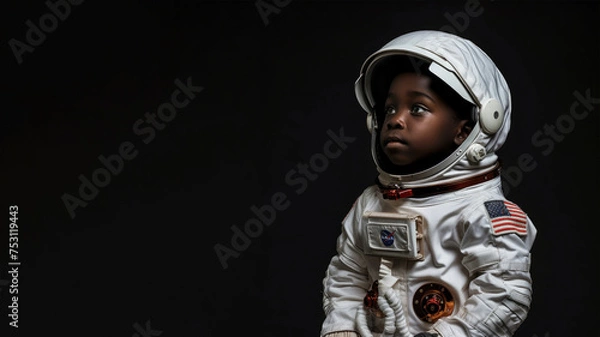 Obraz black boy astronaut