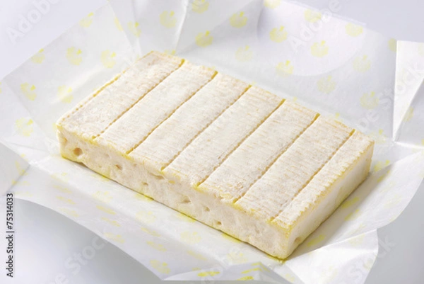 Fototapeta Soft cheese with thin white rind