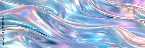 Obraz Lustrous silk texture with a dynamic holographic sheen
