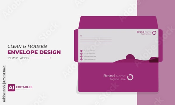 Obraz Clean and Modern Easy Editable Envelope Design