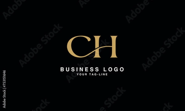 Fototapeta CH, HC, C, H, Abstract Letters Logo monogram