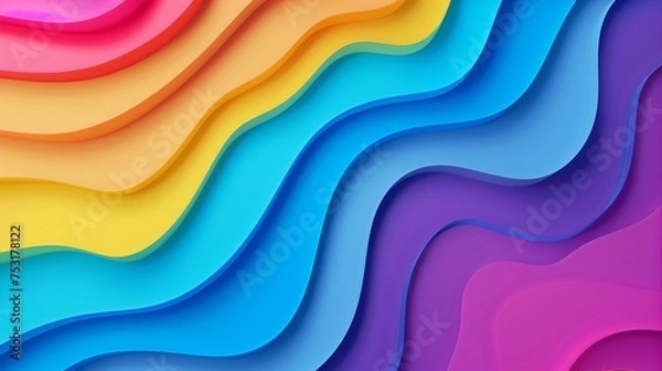 Fototapeta Abstract background Abstract color wave rainbow strip background