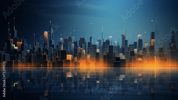 Obraz Algorithm Development: Blurred Scene as Background for Presentation Slide Generative AI