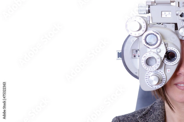 Obraz girl and phoropter