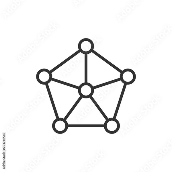 Fototapeta Decentralized Icon - Centralized Icon