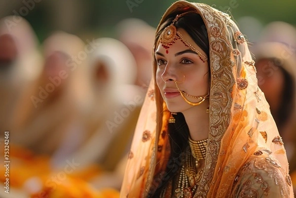 Fototapeta Sikh Anand Karaj Celebration Capture the vibrant and joyous moments of a Sikh Anand Karaj ceremony
