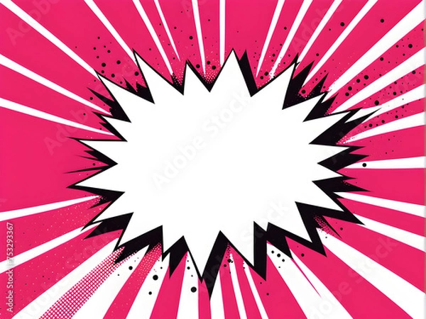 Fototapeta comic book impact speech bubble 9