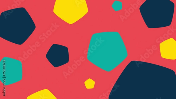 Fototapeta Seamless Multicolored Polka Dot Texture Background