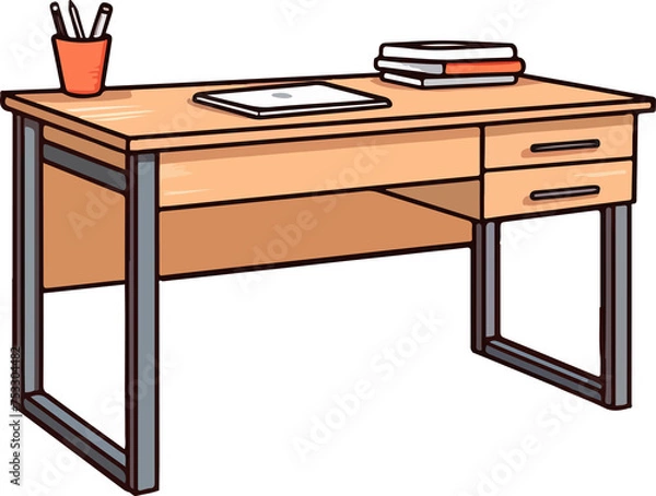 Obraz desk illustration isolated on transparent background. 
