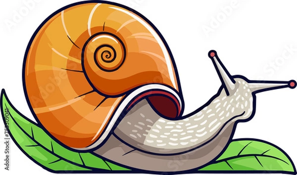 Obraz snail illustration isolated on transparent background. 
