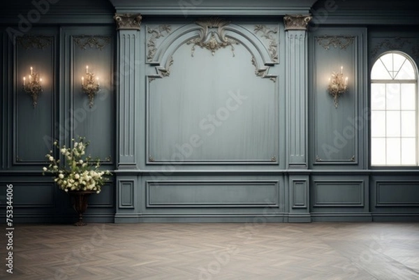 Fototapeta  classic photo studio background for digital photo composites, elegant, muted tones, clean colors, wedding, family ,professional, high definition, timeless, versatile, minimalistic