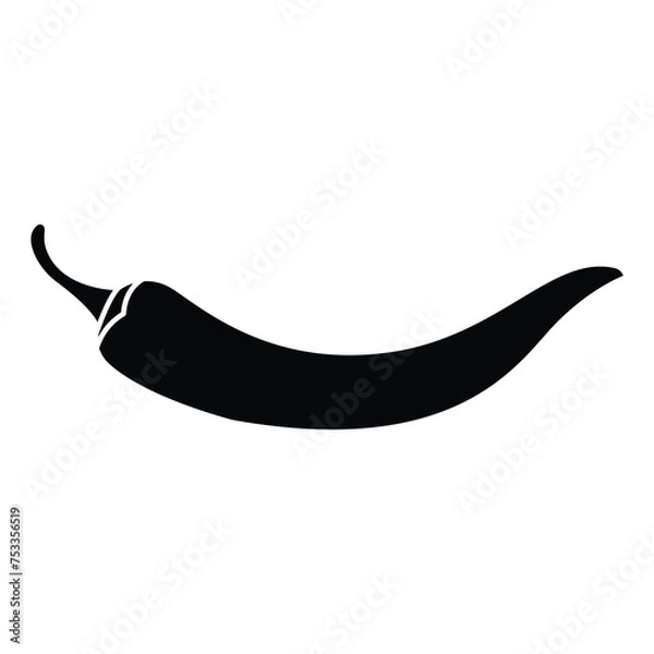 Fototapeta Red hot natural chili pepper pod realistic image  vector illustration. Design for grocery, culinary products, seasoning and spice package, recipe web site decoration, cooking book.