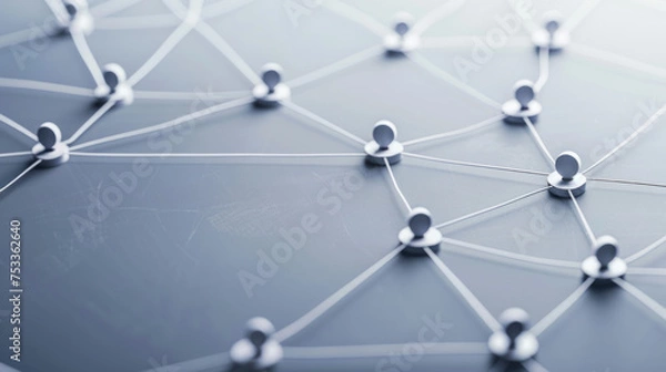 Fototapeta Connecting through the Power of Teamwork and Network