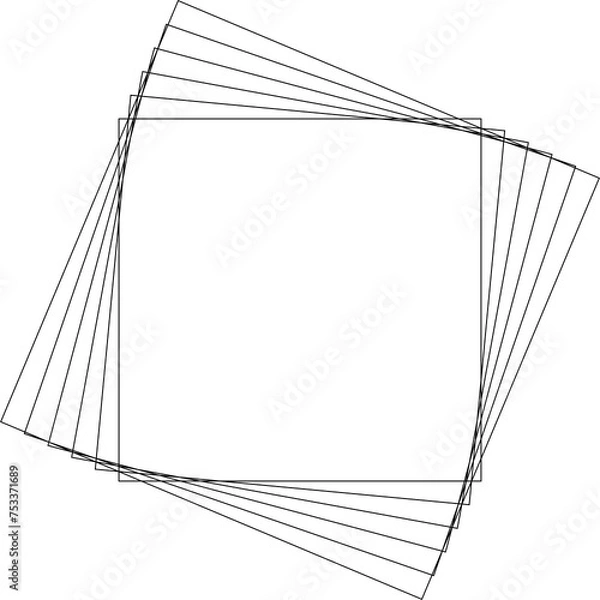 Obraz Square swirl icon. Geometric element