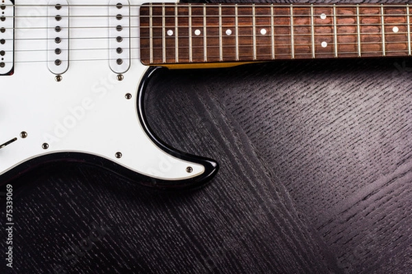 Obraz electric guitar on black background