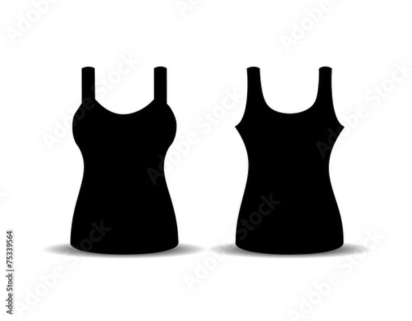 Fototapeta Blank singlet template. vector illustration