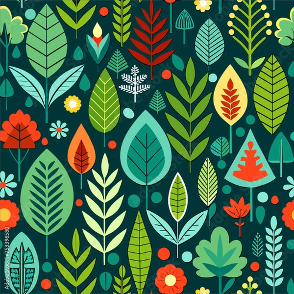 Obraz seamless pattern with leaves